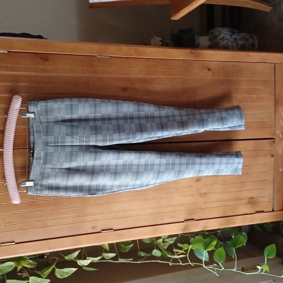 NWT REVAMPED Dark Academia Plaid StretchyTrousers - Picture 1 of 7